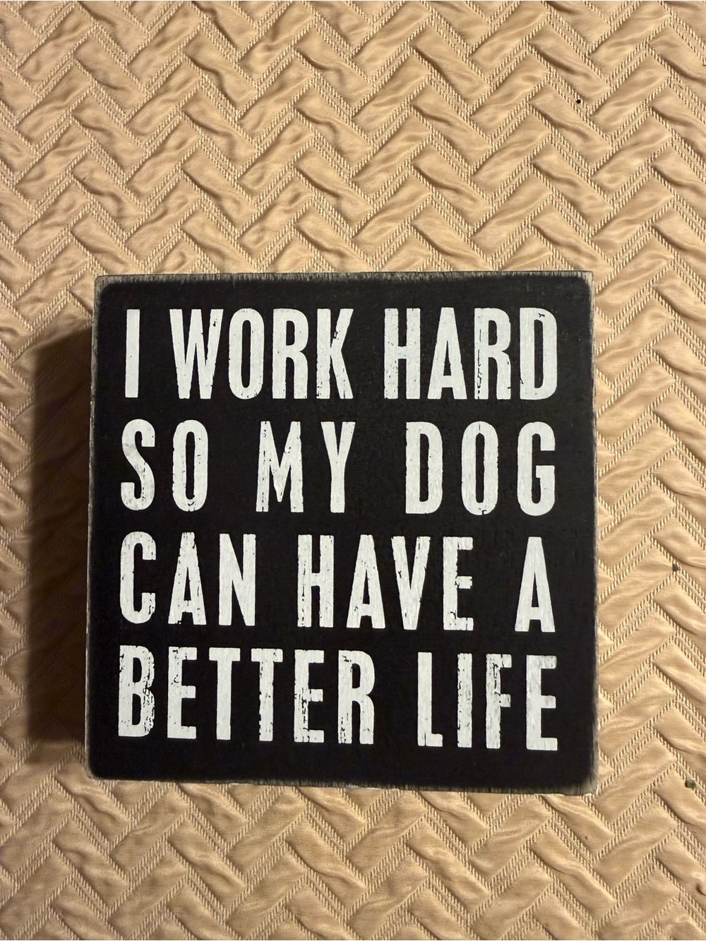 Primitives by Kathy Black and White Dog Life Quote Wall Sign